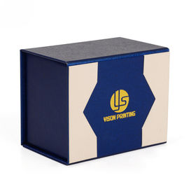 Blue Flat Pack Magnetic Gift Box Custom Printed With Speciality Paper Material