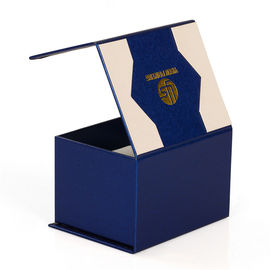 Blue Flat Pack Magnetic Gift Box Custom Printed With Speciality Paper Material