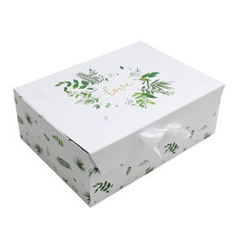 Premium Magnetic Folding Box , Cardboard Magnetic Gift Boxes With Ribbon