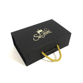 Durable Magnetic Closure Gift Box With PP Rope Handle Personalize Design