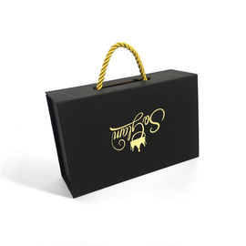 Durable Magnetic Closure Gift Box With PP Rope Handle Personalize Design