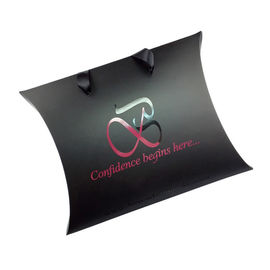 Custom Printed Paper Pillow Boxes With Handle , Personalised Packaging Boxes