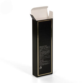Black Color Paper Cosmetic Packaging Box For Skincare Product Full Color Printing
