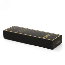 Black Color Paper Cosmetic Packaging Box For Skincare Product Full Color Printing