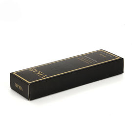 Black Color Paper Cosmetic Packaging Box For Skincare Product Full Color Printing