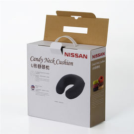 Corrugated Cardboard Boxes With Plastic Handle For U Shaped Neck Pillow Packing Box