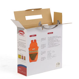 Baby Sling Packaging Cardboard Corrugated Box With Plastic Handle Full Color Printing