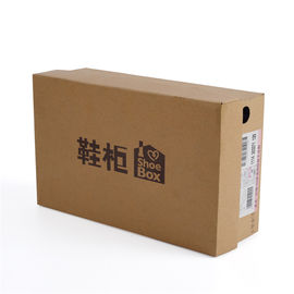 Recycle Corrugated Packaging Box , Brown Cardboard Boxes For Packing Shoes