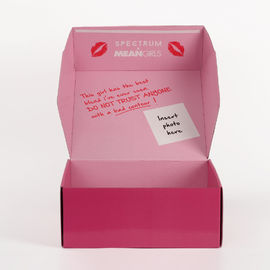 Pink Recycled Makeup Subscription Boxes , Custom Cosmetic Packaging Boxes