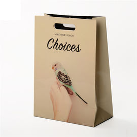 Custom Printed Paper Bags Gift Packaging With Die Cut Patch Handle