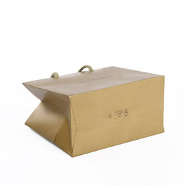 Recyclable Luxury Branded Paper Bags , Custom Printed Paper Shopping Bags