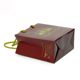 Red Color Handmade Branded Paper Bags With Your Own Logo Printing