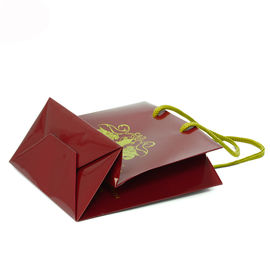 Red Color Handmade Branded Paper Bags With Your Own Logo Printing