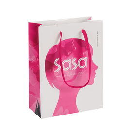 Paper Gift Bags With Handles , Retail Carrier Bags Customized Brand Name