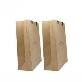Large Brown Kraft Paper Shopping Bags Fashionable with Custom Printed Logo