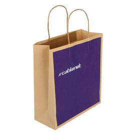 Custom Brown Kraft Paper gift Bags With Handle Retail Shopping Packaging