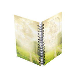 Gold Foil A5 Spiral Custom Notebook Printing ,  Print Notebook With Custom Pages