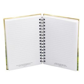 Gold Foil A5 Spiral Custom Notebook Printing ,  Print Notebook With Custom Pages