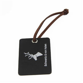 Black Printed Custom Paper Card cardboard Garment Hang Tags With String