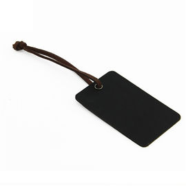 Black Printed Custom Paper Card cardboard Garment Hang Tags With String