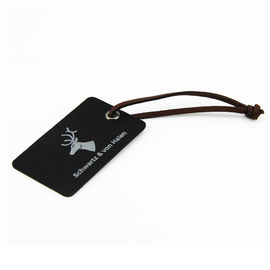 Black Printed Custom Paper Card cardboard Garment Hang Tags With String