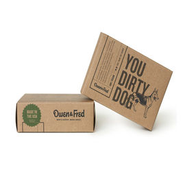 Custom Printed Die Cut Soap Packaging Box With Recycled Brown Kraft Paper