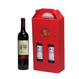 Paper Cardboard Wine Bottle Packaging Box With Custom Printed Logo