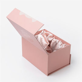 Pink Paper Gift Boxes With Magnetic Catch / Jewelry Cardboard Box