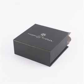 Square Handmaded Paper Gift Box With Ribbon Closed Glossy / Matte Lamination