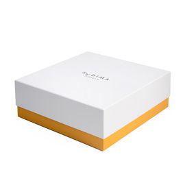 White Perfume Foldable Rigid Paper Gift Box For Jewellery CMYK Printing