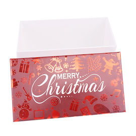 Custom Printed Paper Christmas Box With Lid For Gift Packaging