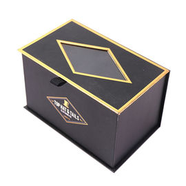 Rectangle Ribbon Handle CMYK Magnetic Flap Gift Box