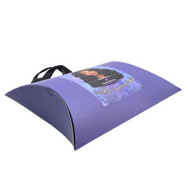 Custom Logo Wave Hair Gift Box Pillow Packaging Boxes With Handle