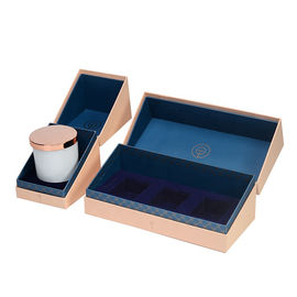 Custom Luxury Pink Rigid Paper Candle Packaging Boxes With Insert