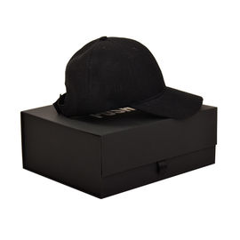 Custom Black Printed Rigid Magnet Cardboard Baseball Hat Packaging Box