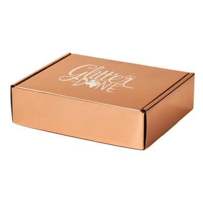 Custom Paper Rose Gold Metalized Boxes Packaging Metallic Mailer Box