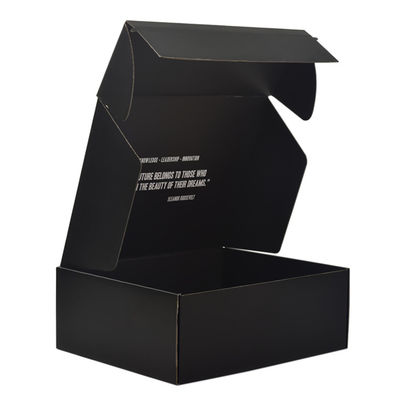 Custom Black Tear Strip Cardboard Packaging Mailer Shipping Box