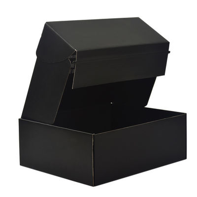 Custom Black Tear Strip Cardboard Packaging Mailer Shipping Box