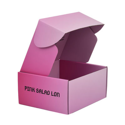 Custom Luxury Gradient Pink Color Cardboard Paper Mailing Packaging Boxes