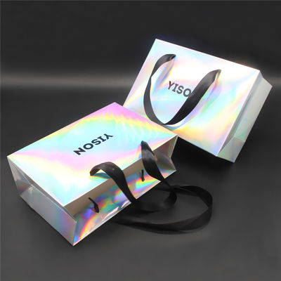 Luxury Custom Printed Popular Shopping Gift Holographic Paper Bag