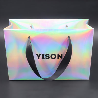 Luxury Custom Printed Popular Shopping Gift Holographic Paper Bag