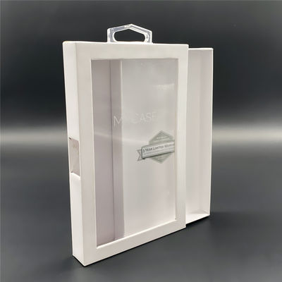 Luxury White Packaging Box For Phone Case With Handle