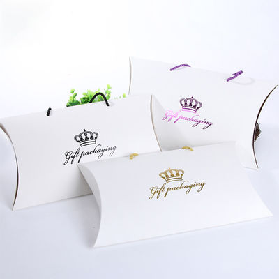 Custom Logo Printing Paper Pink Pillow Gift Box Wholesale Pillow Box Packaging For Hair Bundles