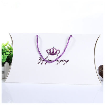 Custom Logo Printing Paper Pink Pillow Gift Box Wholesale Pillow Box Packaging For Hair Bundles