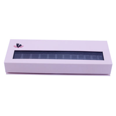 Custom Logo Small Purple Retail Fake Artificial Empty Nail Tip Boxes False Press On Nail Packaging Box