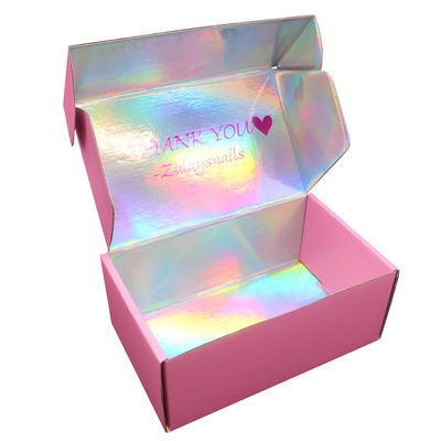 Custom Logo Printed Paper hologram gift box Holographic Mailing Mailer shipping Packaging Box