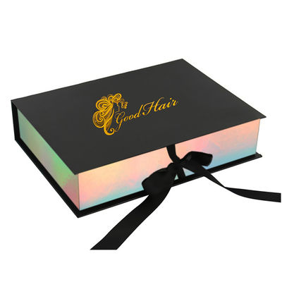 Custom Logo Printed Creative Weave Satin Braiding Wig Hair Extension Packaging Boxes For Bundles