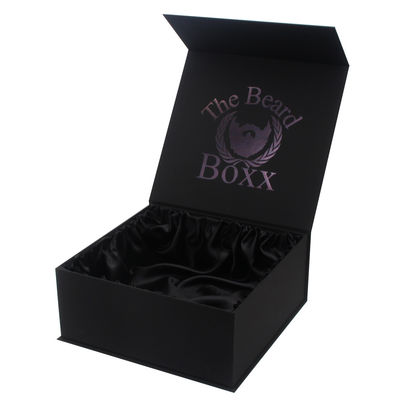 Custom Logo Printing Cosmetic Beard Packaging Box Luxury Beard Balm Grooming Packaging With Satin