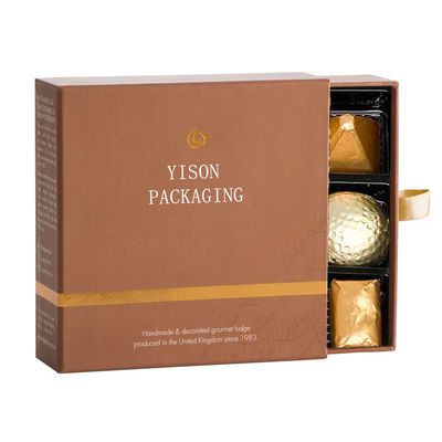 Custom Logo Printed Paper Compartment Truffle Chocolate Gift Packaging Box With Dividers