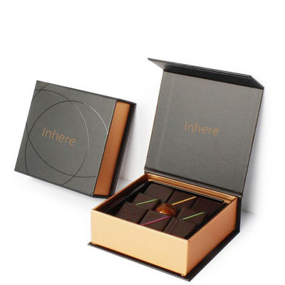 Custom Logo Printed Paper Compartment Truffle Chocolate Gift Packaging Box With Dividers